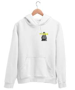 Vegas Beyaz Unisex Kapşonlu Sweatshirt