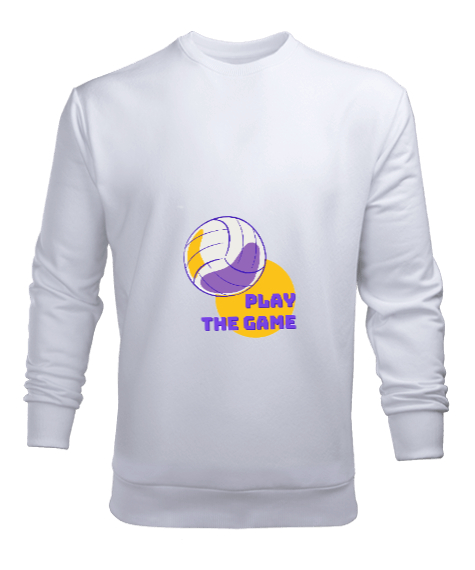 Tisho - Veleyball Beyaz Erkek Sweatshirt