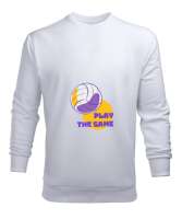 Veleyball Beyaz Erkek Sweatshirt - Thumbnail