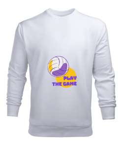 Veleyball Beyaz Erkek Sweatshirt