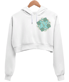 Vestium Kadın Crop Hoodie Kapüşonlu Sweatshirt