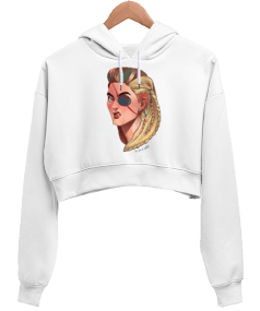 Viking Kadın Crop Hoodie Kapüşonlu Sweatshirt