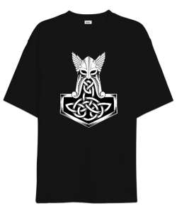 Viking - Thor V5 Siyah Oversize Unisex Tişört