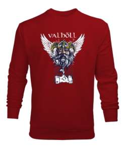 Viking Valhöll Kırmızı Erkek Sweatshirt