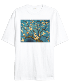 Vincent Van GOGH - Çiçek açan badem ağacı Oversize Unisex Tişört