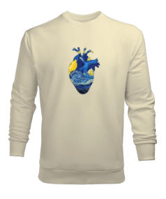 Vincent Van Gogh Heart Baskılı Erkek Sweatshirt