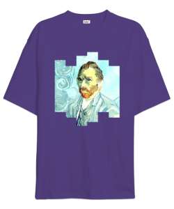 Vincent Van Gogh Mor Oversize Unisex Tişört