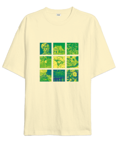 Vincent Van Gogh resimleri Oversize Unisex Tişört