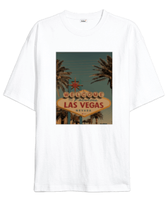 vintage las vegas Oversize Unisex Tişört