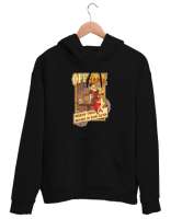 Vintage Poster - Wild West - Vahşi Batı Siyah Unisex Kapşonlu Sweatshirt - Thumbnail