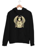 Vintage Skull - Kafatasları Siyah Unisex Kapşonlu Sweatshirt - Thumbnail