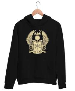 Vintage Skull - Kafatasları Siyah Unisex Kapşonlu Sweatshirt