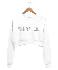 Volleyball Girl Kadın Crop Sweatshirt