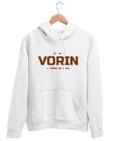 VORIN: Who Am I Beyaz Unisex Kapşonlu Sweatshirt - Thumbnail