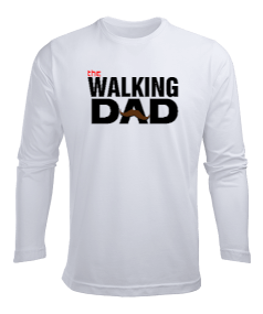 Walking Dad - Baba- Temalı Erkek Uzun Kol Yazlık Tişört