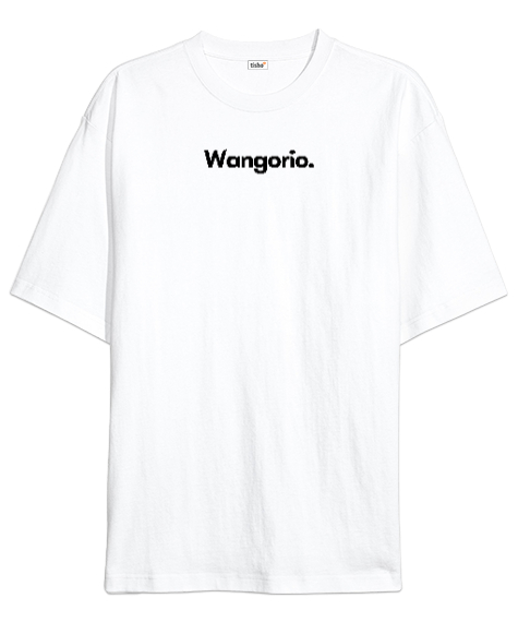 Tisho - Wangorio Beyaz Regular Serisi Beyaz Oversize Unisex Tişört