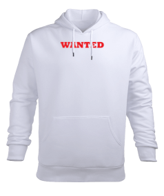 Wanted Yazılı Sweatshirt Erkek Kapüşonlu Hoodie Sweatshirt