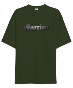 Warrior - Savaşçı Haki Yeşili Oversize Unisex Tişört