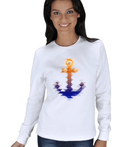 Watercolor Çapa KADIN SWEATSHIRT