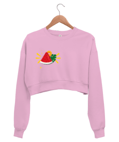 watermelon Kadın Crop Sweatshirt