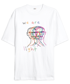 we are light Oversize Unisex Tişört