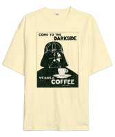 We Have a Coffee Krem Oversize Unisex Tişört - Thumbnail