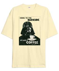 We Have a Coffee Krem Oversize Unisex Tişört