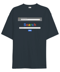 Web Arama Temalı - Search- Oversize Unisex Tişört