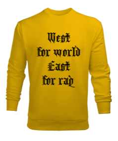 West for world, East for rap Erkek Sweatshirt Erkek Sweatshirt