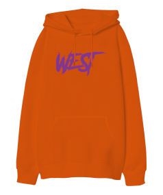 West Oversize Unisex Kapüşonlu Sweatshirt