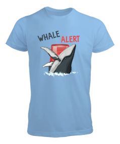 Whale ALERT v1T LightBlue Erkek Tişört