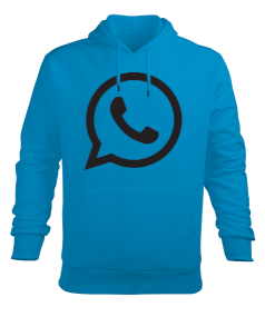 WhatsApp Logo Erkek Kapüşonlu Hoodie Sweatshirt