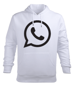 WhatsApp Logo Erkek Kapüşonlu Hoodie Sweatshirt