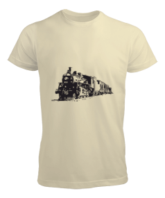 White, Train Printing Erkek Tişört