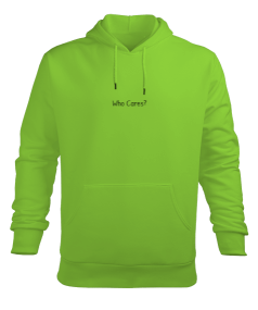 Who Cares Erkek Kapüşonlu Hoodie Sweatshirt