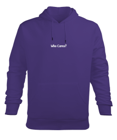 Who Cares Erkek Kapüşonlu Hoodie Sweatshirt