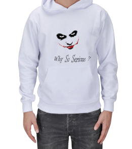 Why So Serious? Joker Baskı Erkek Kapşonlu