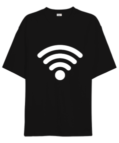 Wi-fi Sembol Oversize Unisex Tişört