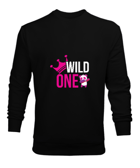 WILD ONE Siyah Erkek Sweatshirt