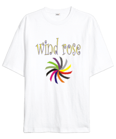 Wind Rose Rose Yazılı Oversize Unisex Tişört