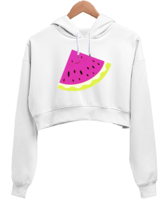 WMELON Kadın Crop Hoodie Kapüşonlu Sweatshirt