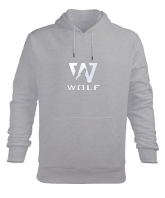 Wolf Erkek Kapüşonlu Hoodie Sweatshirt