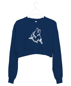 Wolf Kadın Crop Sweatshirt