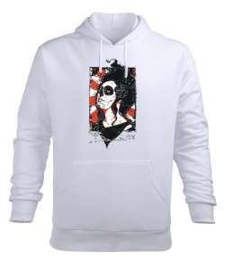 WOMEN Beyaz Erkek Kapüşonlu Hoodie Sweatshirt