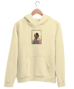 Women6 Krem Unisex Kapşonlu Sweatshirt