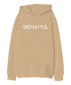 Wonderful Oversize Unisex Kapüşonlu Sweatshirt