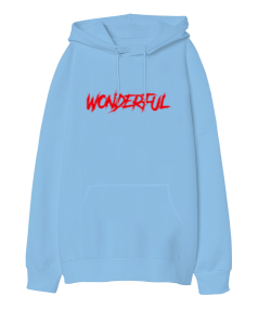 Wonderful Oversize Unisex Kapüşonlu Sweatshirt