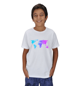 World Map Çocuk Unisex