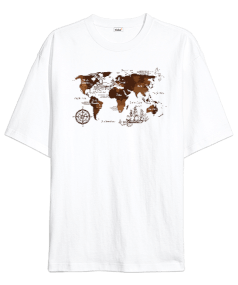 World Map Oversize Unisex Tişört