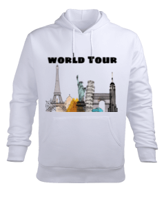 world tour Erkek Kapüşonlu Hoodie Sweatshirt